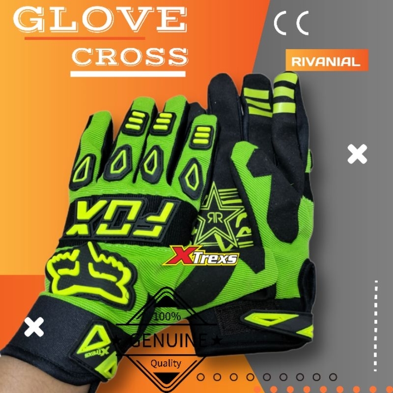 Motor Cross Trail Sarung Tangan Foxx Lokal Glove Xtrexs  Racing/ Sarung Tangan Trail cross