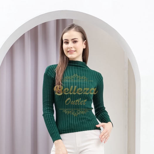 Belleza oulet baju rajut Cardigan rajut atasan wanita Inner Knit Gita Tertleneck