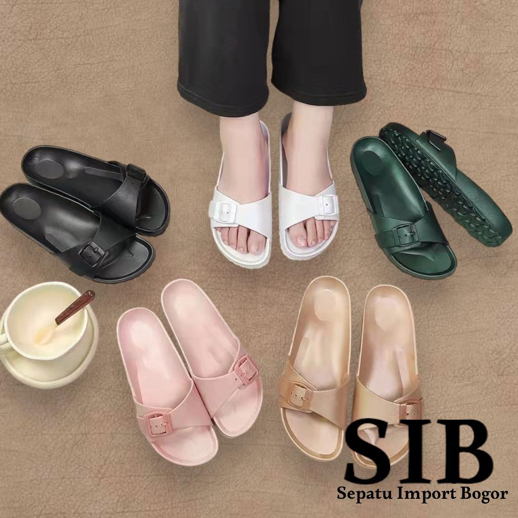 3.3 SALE Sandal Wanita Import KARIS  gesver / Sandal Jelly slip 2171C / Sandal Wanita Tali Gesper Strap Satu Sendal Slop Birkin Cewek Eva Madrid Phylon Ringan - Size 36 - 40