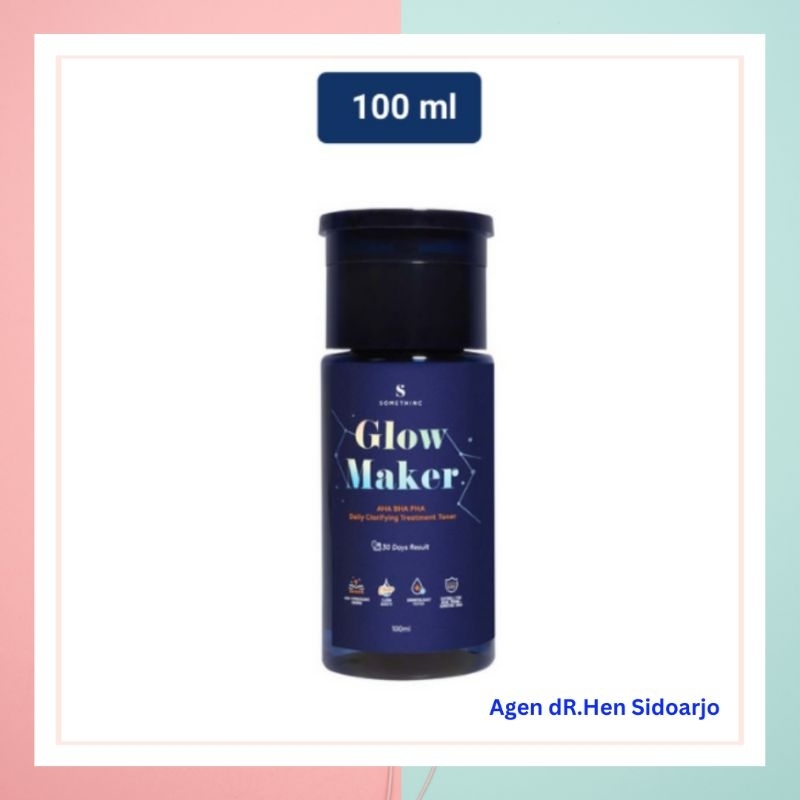 SOMETHINC Glow Maker 100mL AHA BHA PHA Clarifying Toner Eksfoliasi Wajah dan Badan