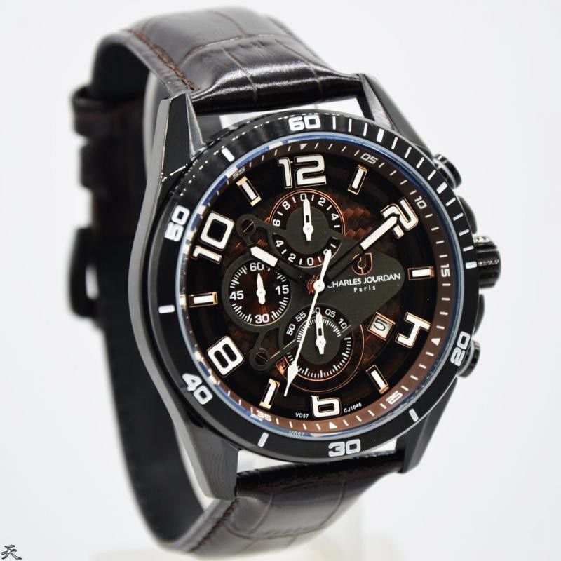 JAM TANGAN PRIA CHARLES JOURDAN CJ1046-1745C CHRONOGRAPH ORIGINAL