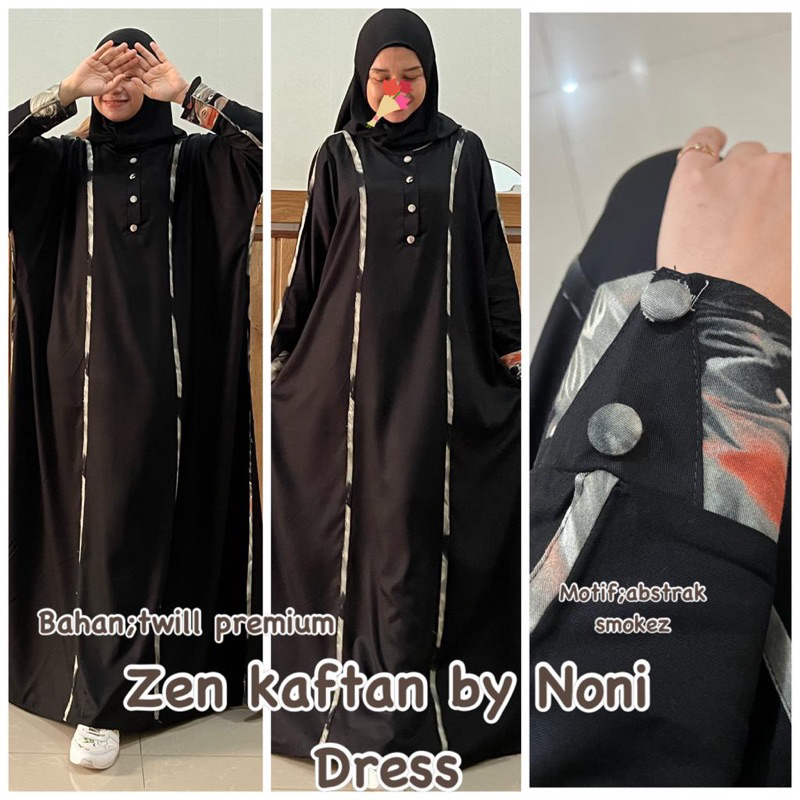 Daster Arab NONI DRESS KAFTAN ZEN  Gamis Twill Premium Big Size Jumbo