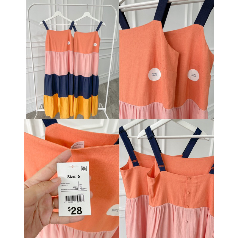 Anko Linen Color Block Dress