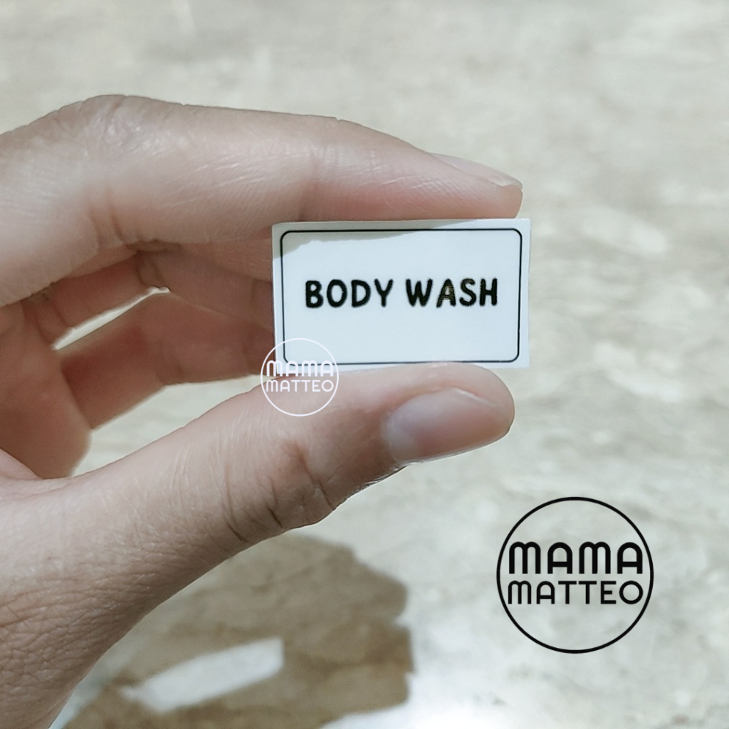 STICKER BENING Untuk Botol Pouch Travel Refill Kosong Isi Ulang / Stiker Label Nama Sabun Shampo Conditioner Sampo Body Wash Transparan