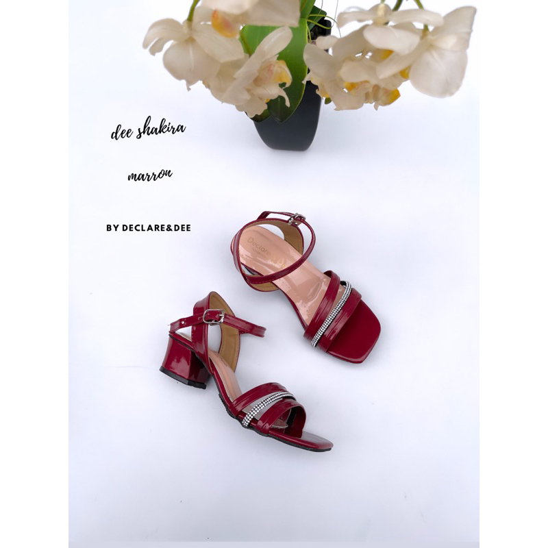 DECLARE&amp;DEE SANDAL TALI BELAKANG DEE SHAKIRA HIGH 3cm