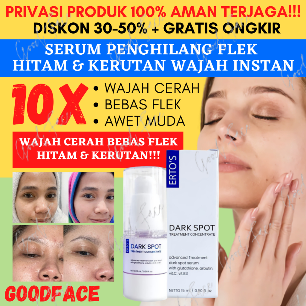 SERUM PENGHILANG FLEK HITAM ERTOS DARK SPOT SERUM 15ML ORIGINAL DARK SPOT SERUM ERTOS