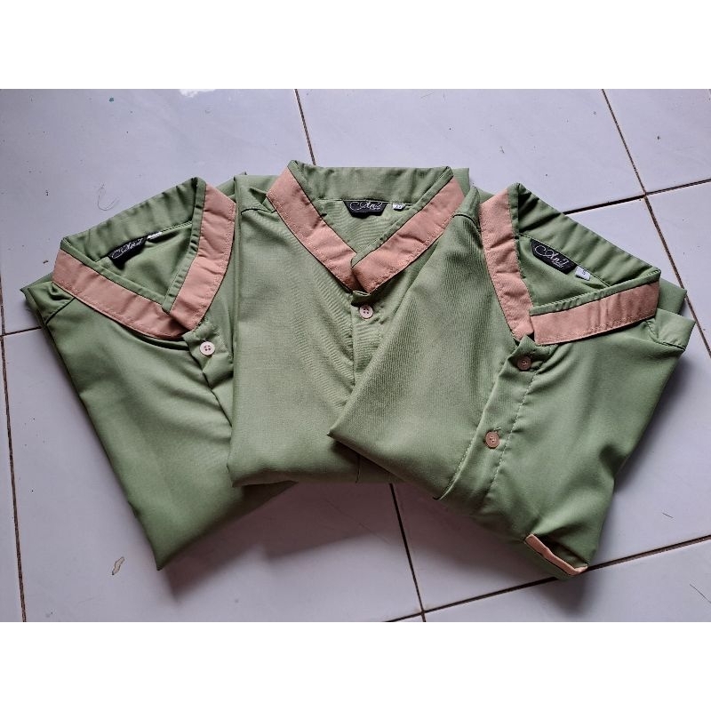 Baju koko dewasa warna sage