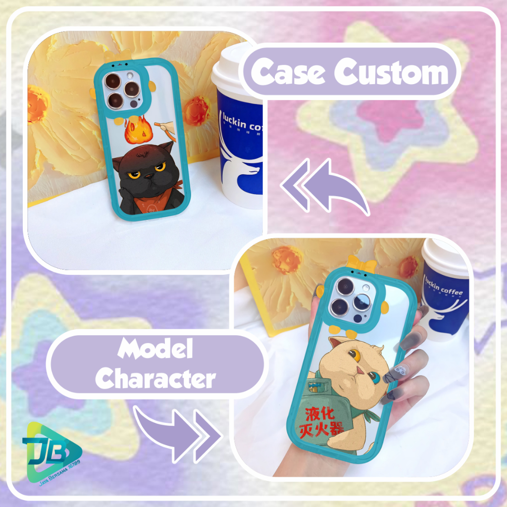 CUSTOM SOFTCASE PITACU FRAME KARAKTER CUSTOM POSISION CAT FOR REALME C1 C2 5 5I 5S C3 9I C11 C20 C30 C31 C33 C21 C21Y C25Y C15 C12 C25 C35 NARZO 50I 50A PRIME JB8408