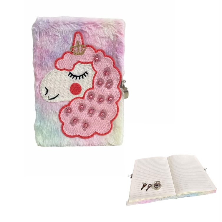 

Diary Notebook Bulu Buku Gembok Karakter Unicorn Mutiara Pearl Cute Notebook Lock