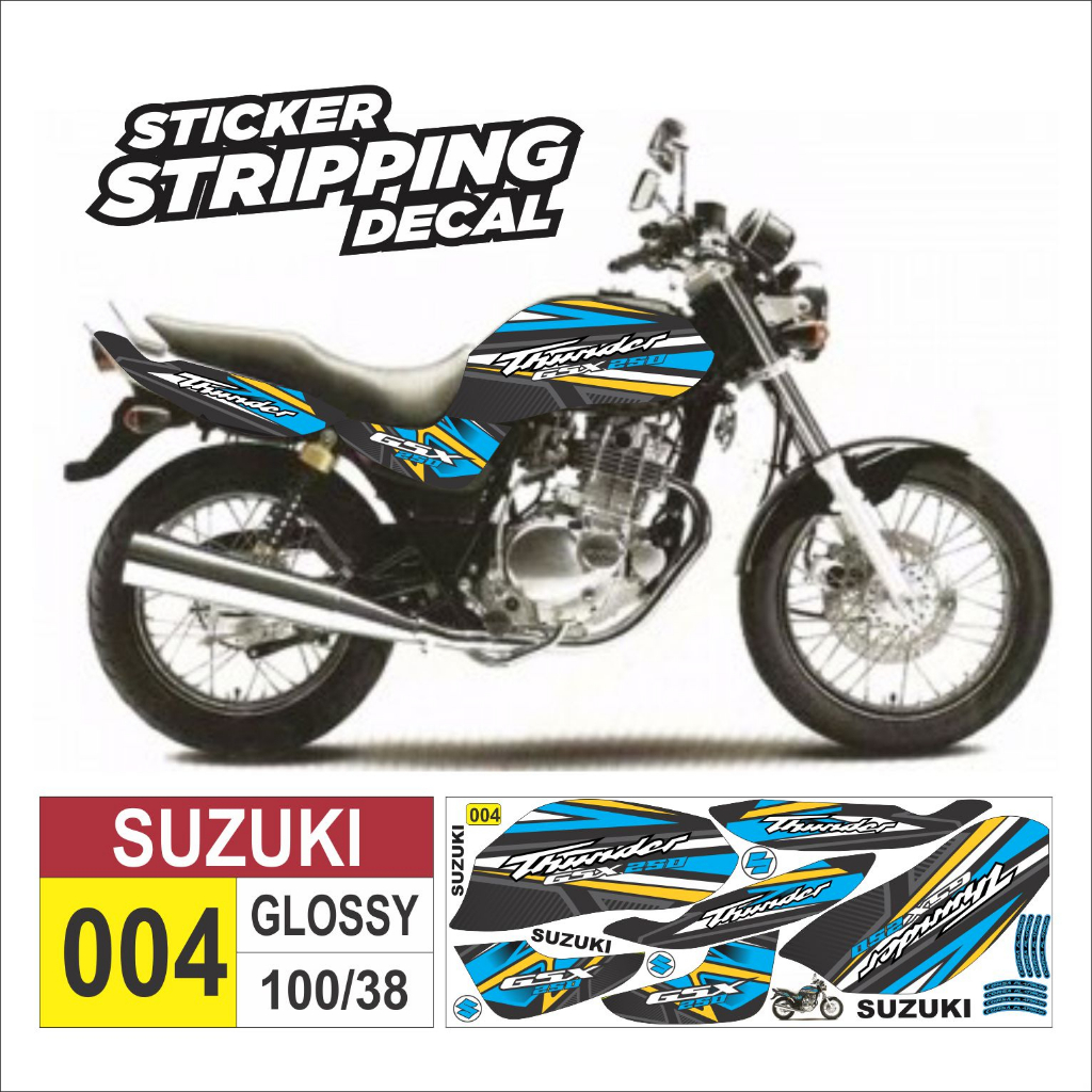 striping motor Suzuki Thunder 250 GSX / variasi Suzuki Thunder 250 GSX / decal Suzuki Thunder 250 GS