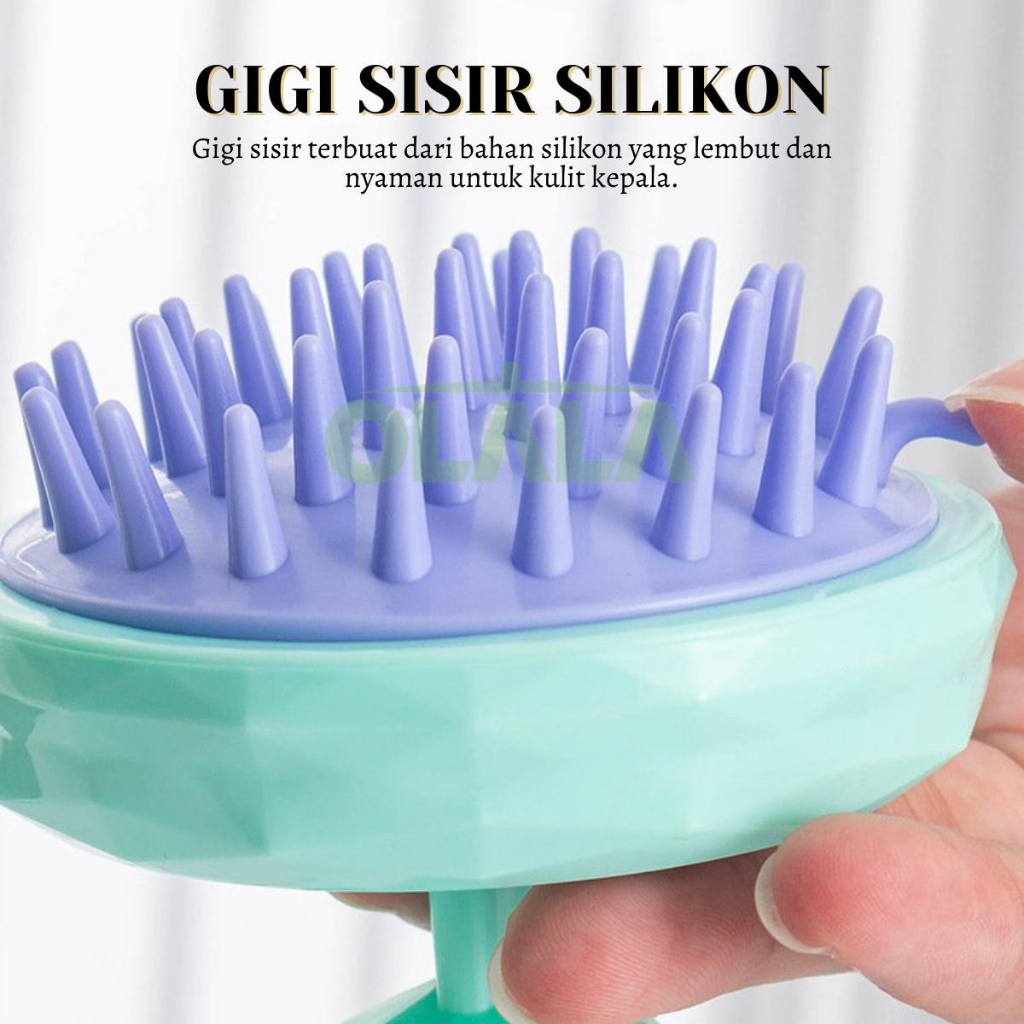 SISIR PIJAT RAMBUT KEPALA SIKAT SISIR PEMBERSIH KULIT KEPALA SCALP MASSEGER OLL-BTS1507