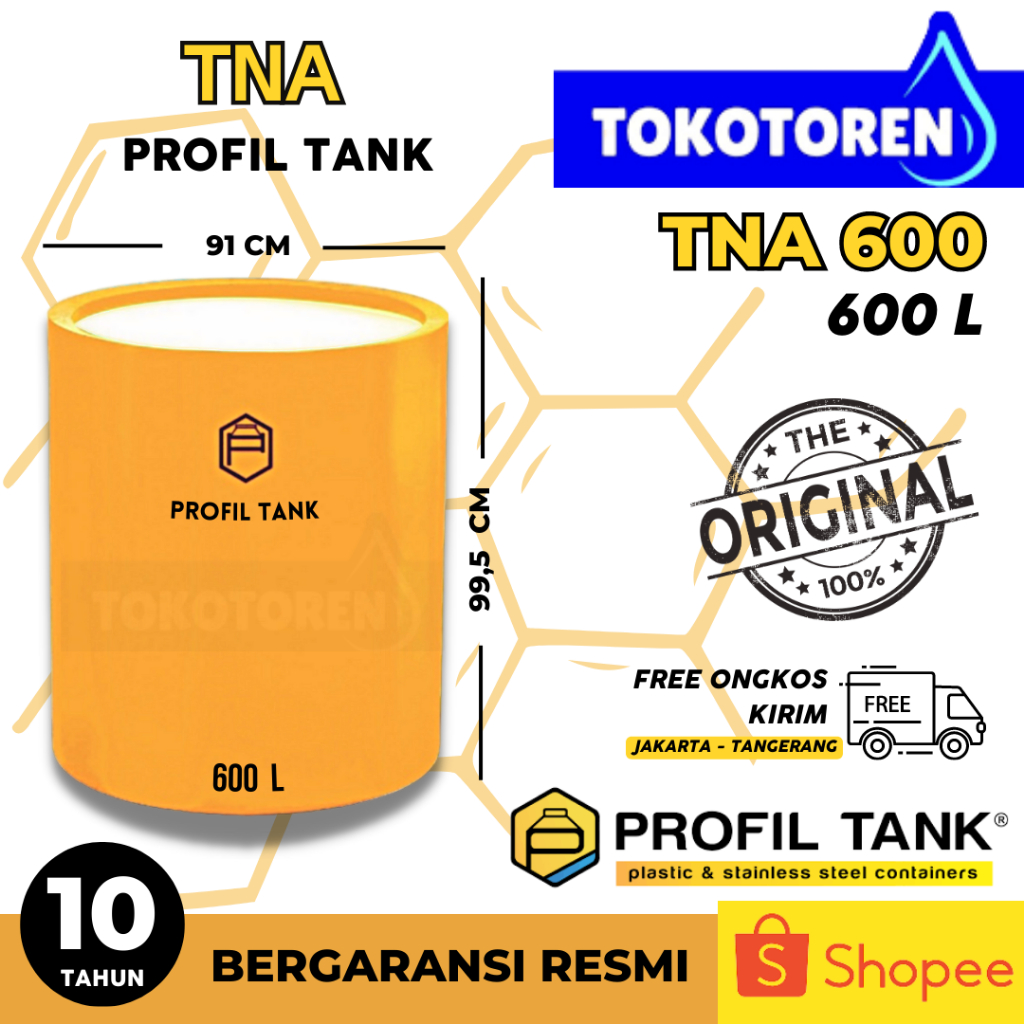 PROFIL TANK TNA 600 LITER OPEN TOP TANK GARANSI RESMI