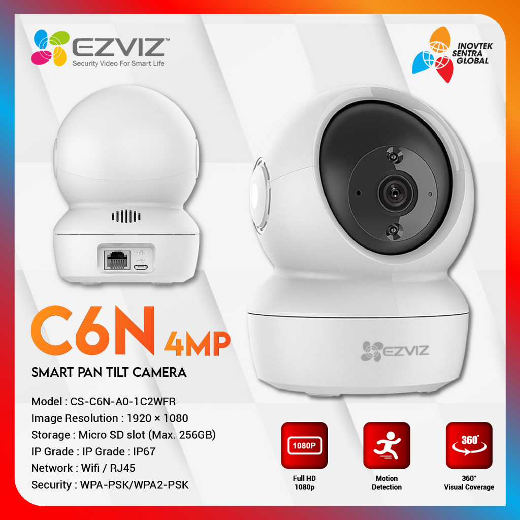 EZVIZ C6N 4MP Dome Smart Wireless IP Camera CCTV GARANSI RESMI