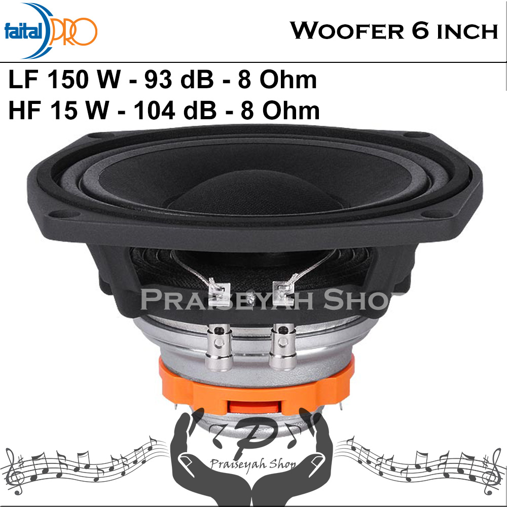 Faital Coaxial Woofer Speaker Komponen 6 inch 6HX150