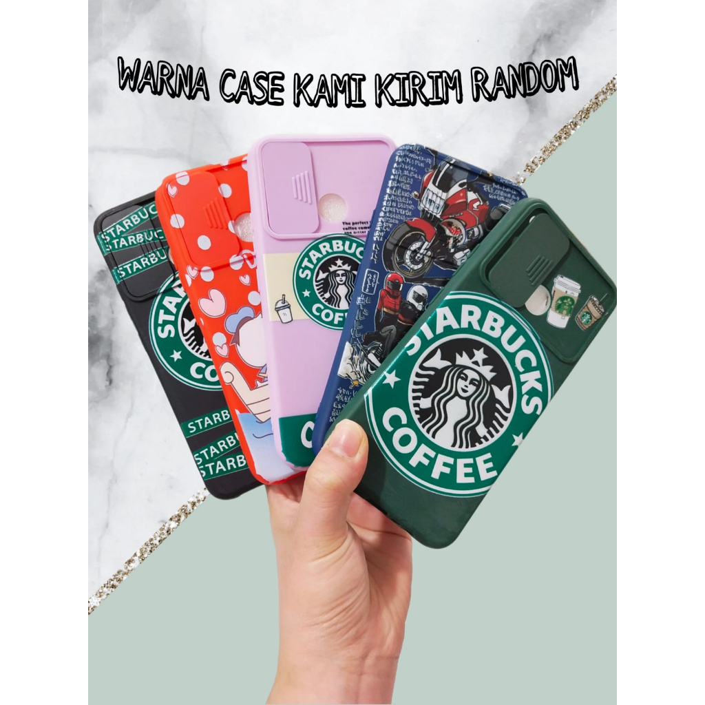 CASE SLIDE MOTIF KARTUN FOR OPPO A74 4G A74 5G A53 A54 SOFTCASE SLIDE KAMERA - BD