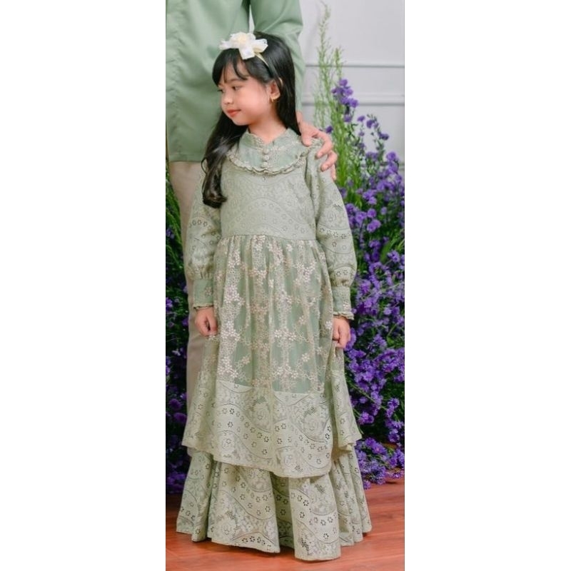 Ready stok Nadja Dress Kids by Ainayya, Size 4-5 tahun