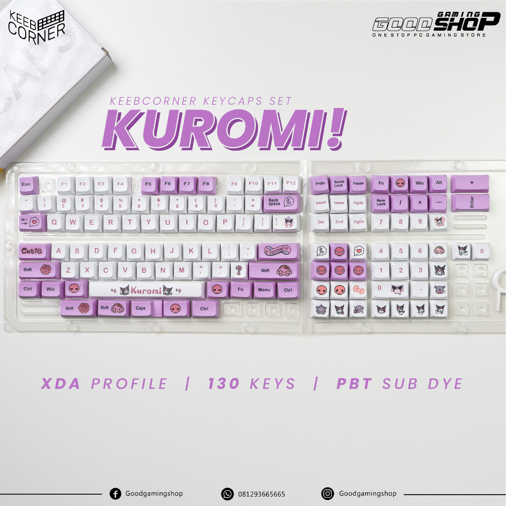 KC Keycaps Kuromi XDA 130 Keys