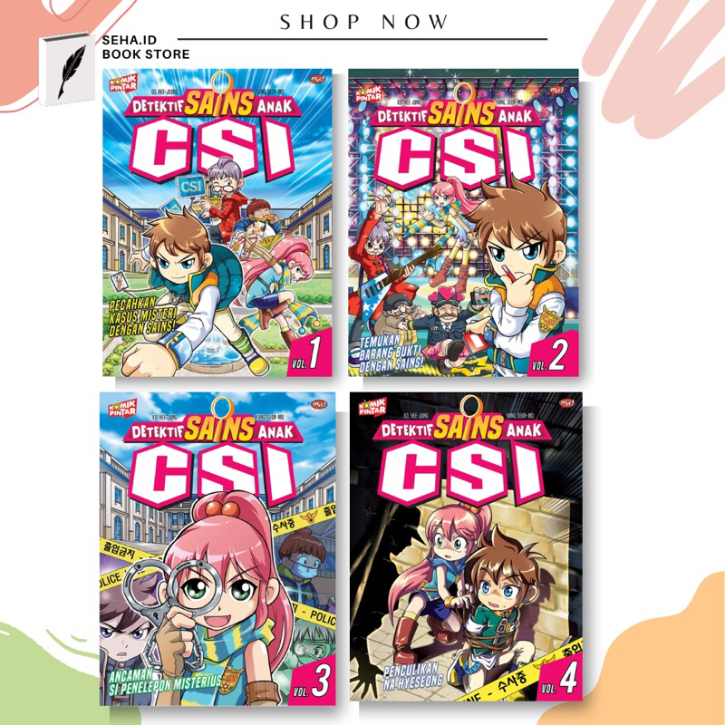 Buku Anak Komik Pintar: Detektif Sains Anak CSI (Volume Lengkap) - [ORIGINAL]