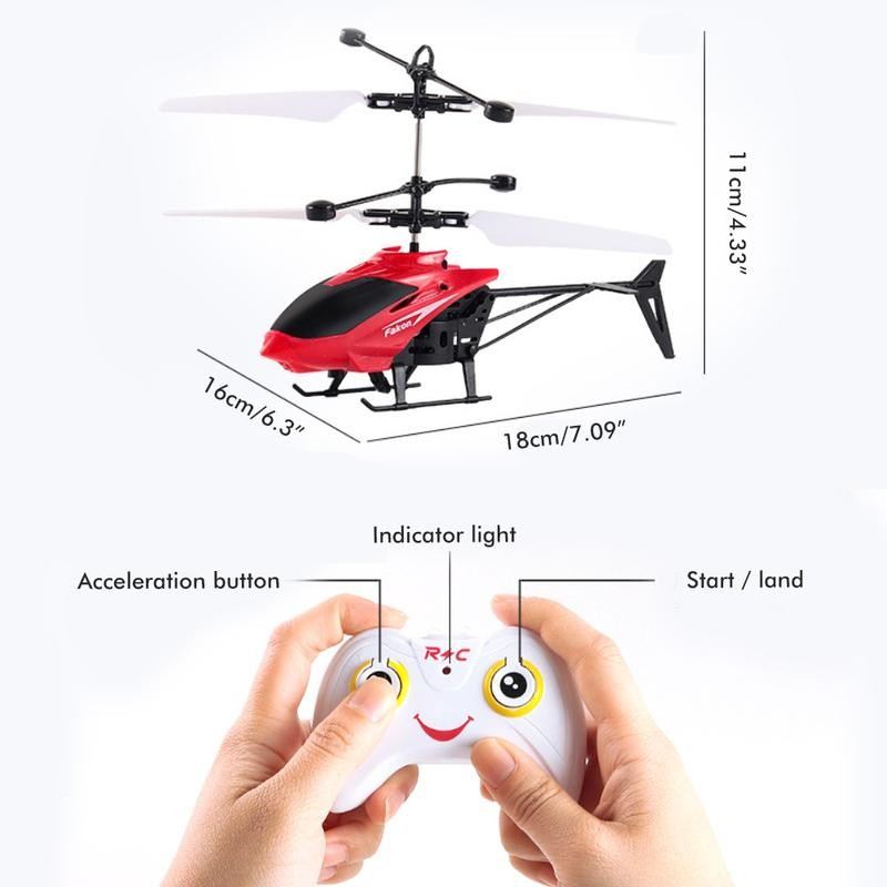 HOC3 - Mainan Anak Helikopter Sensor Tangan Plus Remote