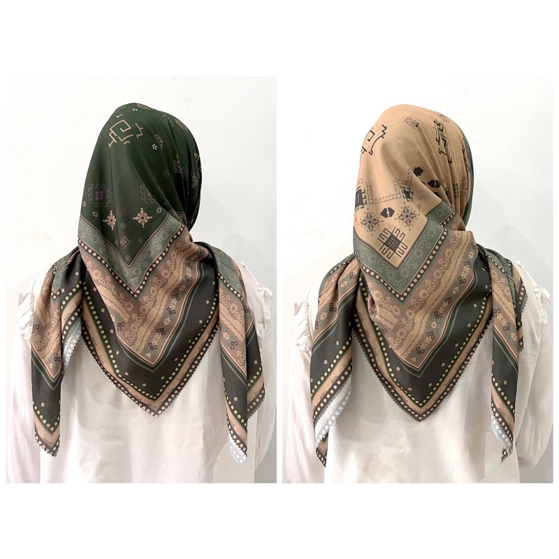 Hijab Segi Empat Voal Laser Cut KG67621