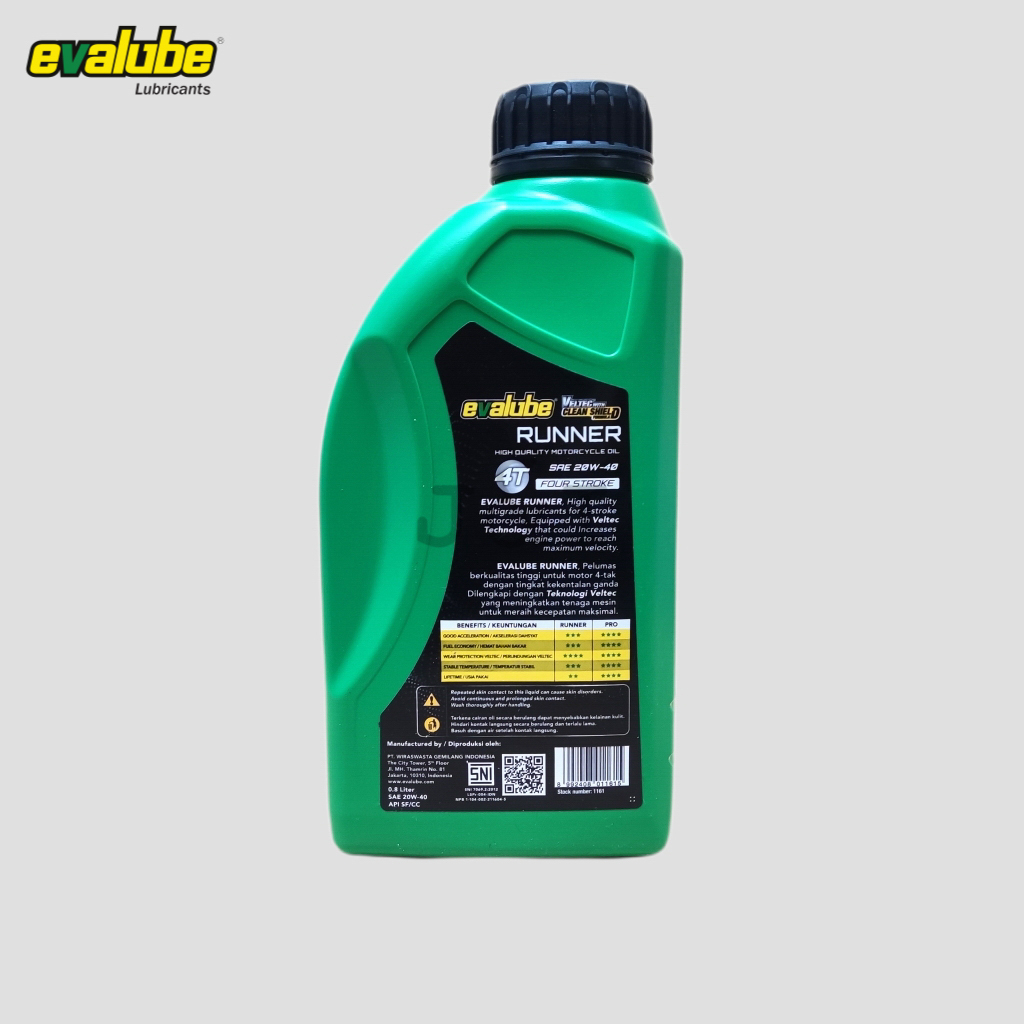 Evalube 4T Runner SAE 20W-40 API SF/CC 0,8 Liter