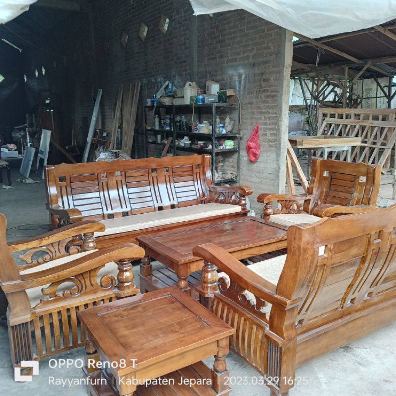 Kursi tamu naga bonar bonus meja kecil 2/kursi tamu jumbo/kursi tamu kayu jati jepara