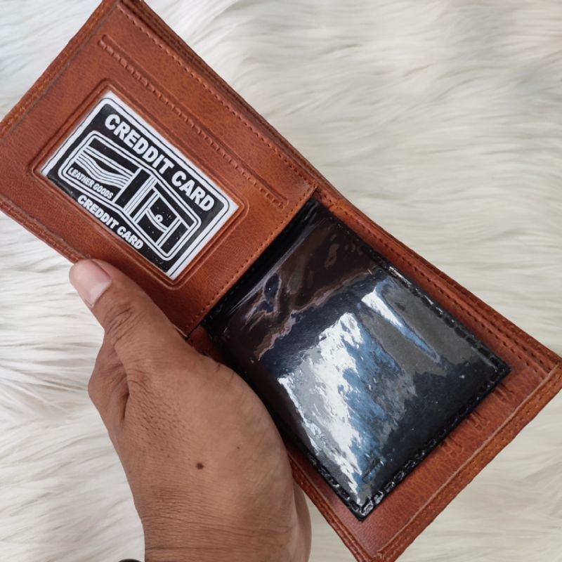 Dompet Lipat Kulit Sintetis | Dompet Pria Murah 6 Slot