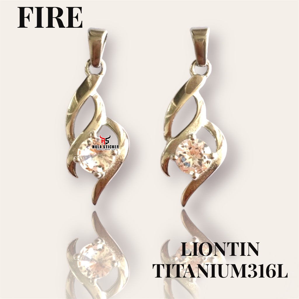 Kalung Liontin Silver Titanium Stainless Steel Premium Anti Karat Mata Kalung Bandulan