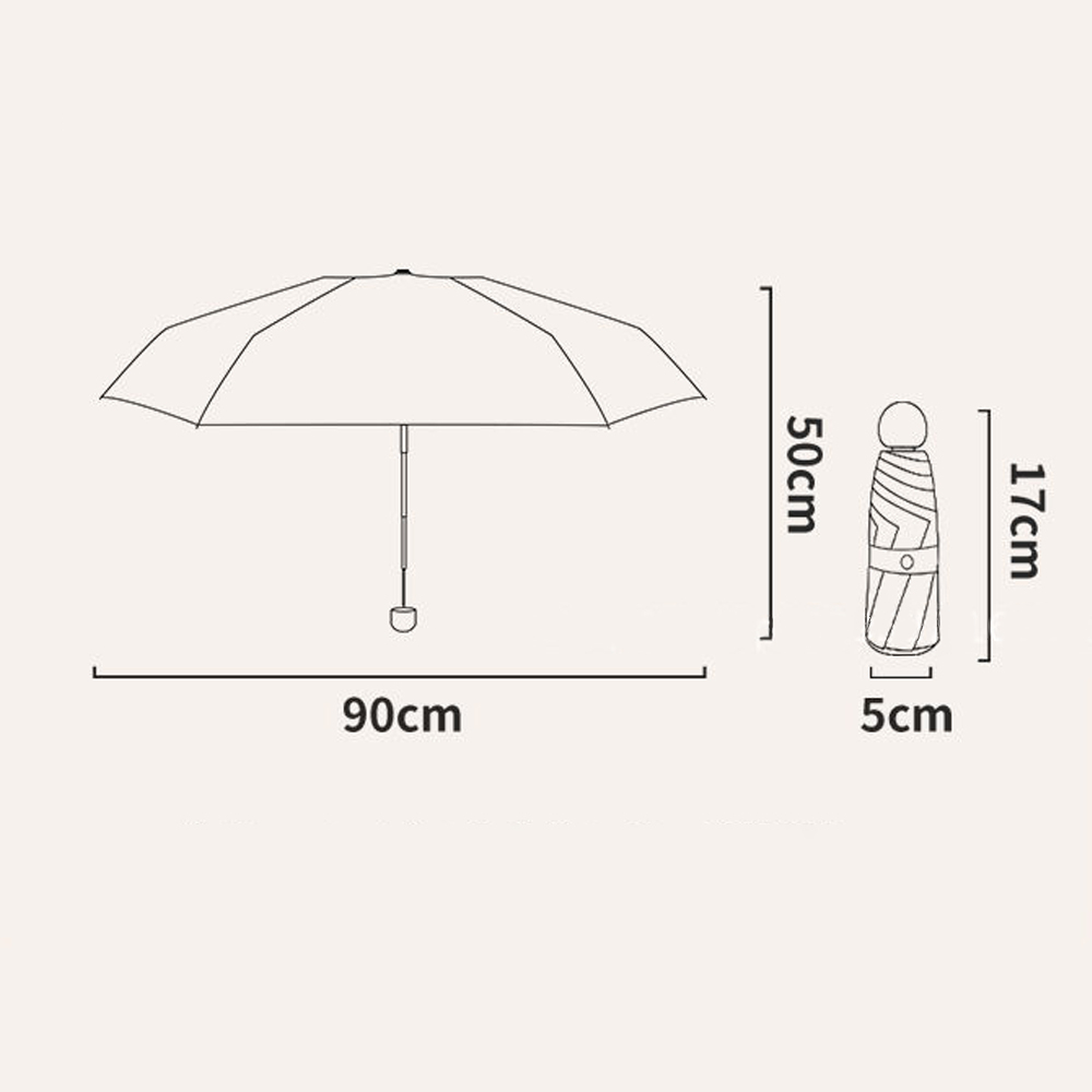 Payung Kapsul Anti UV / Hujan Premium PAYUNG LIPAT MINI KAPSUL ANTI UV (UPF 50+) KOREA