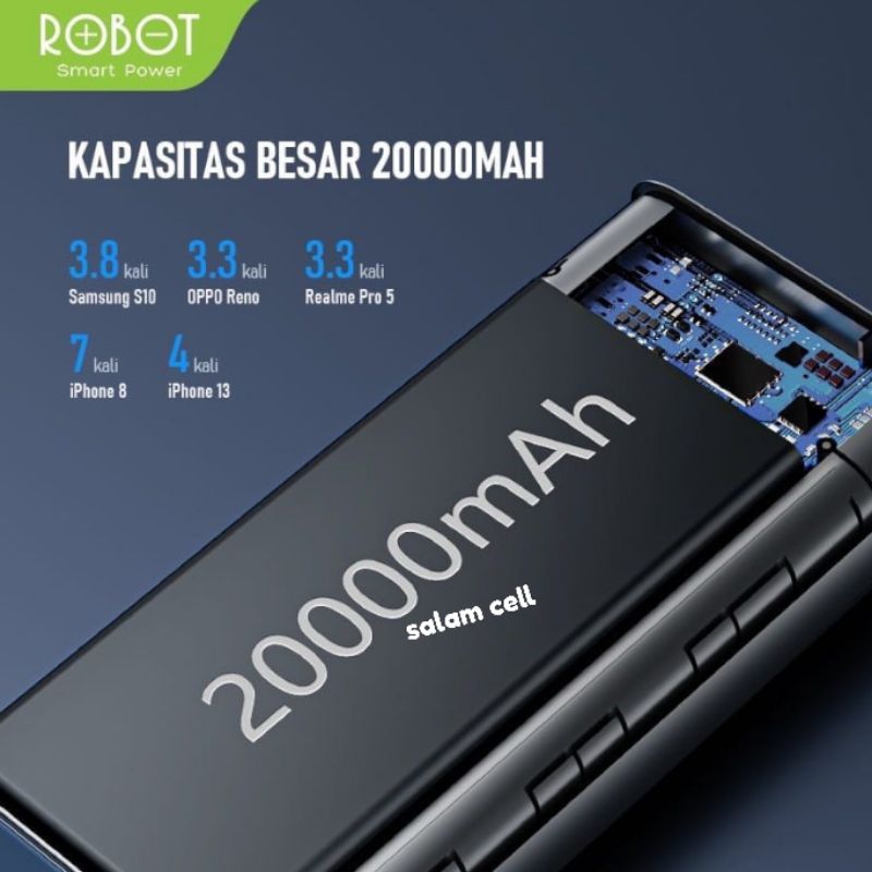 Powerbank Robot RT23 20.000mAh Quick Charge Original Garansi Resmi