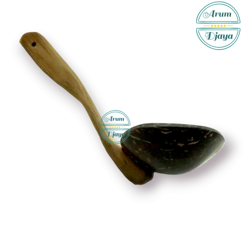 Erus Mini Kayu Erus Mni Bathok Kelapa Alat Masak Dari Bathok Kelapa Sendi Sayur Kayu Wooden Soup Spoon