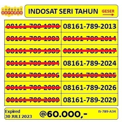 NOMOR CANTIK INDOSAT SERI TAHUN