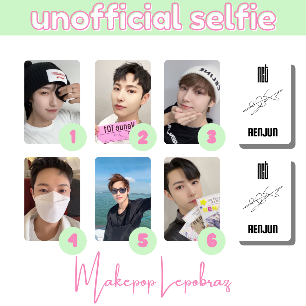 [PART 1A] [MIN. 3 PC] NCT WAYV UNOFFICIAL SELFIE - BOYFRIENDABLE TAEYONG TAEIL HENDERY KUN MARK RENJUN