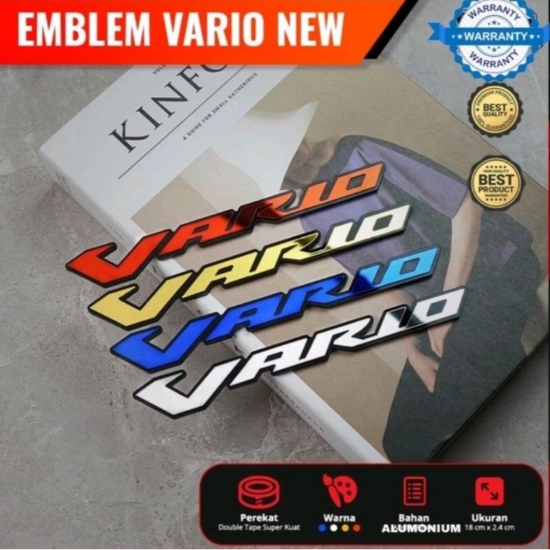Logo Emblem VARIO Emblem Timbul 3D Motor HONDA VARIO NEW