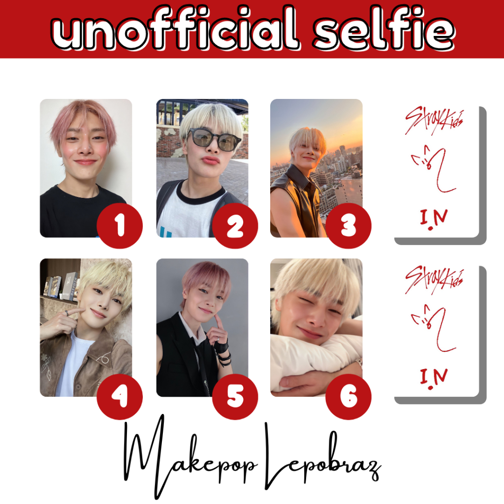 [PART 2] [MIN. 3 PC] STRAY KIDS UNOFFICIAL SELFIE - BOYFRIENDABLE IN I.N JISUNG LEE KNOW LEEKNOW SEUNGMIN