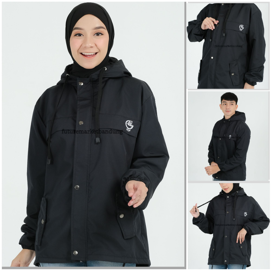 Jaket pria wanita jumbo IKC 002 distro cbr six Bandung keren grosir pakaian pria H0D7 jacket jaket parasut parasit jaket gunung pria wanita WATERPROOF ORIGINAL FCF