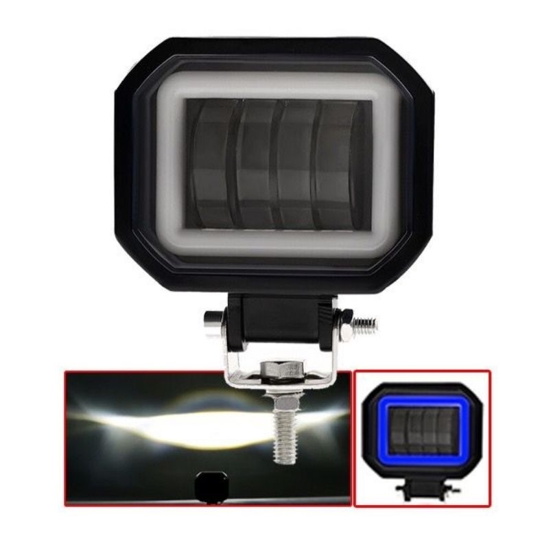 COD daymeker lampu angel CWL sorot 4lensa kotak 48volt led putih angel hawa biru dan putih super terang