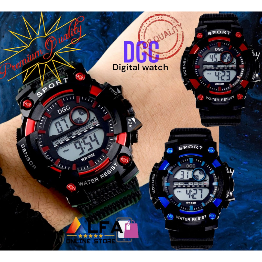 Jam Tangan Olahraga Digital Pria Life Waterproof DGC M176