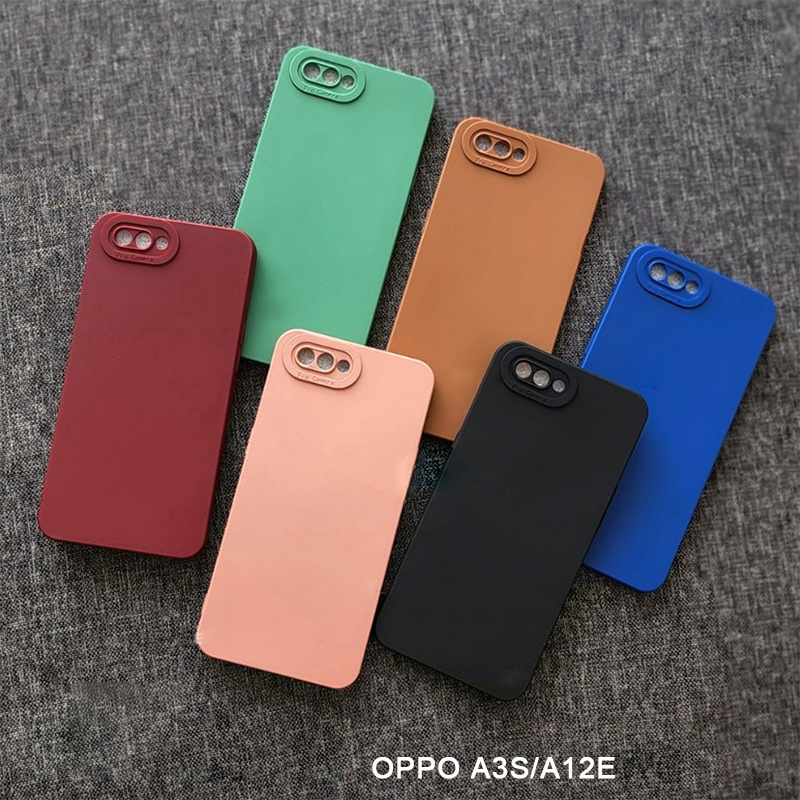 Softcase OPPO A3S OPPO A12E Case 3D Pro Camera Gel Silika Casing