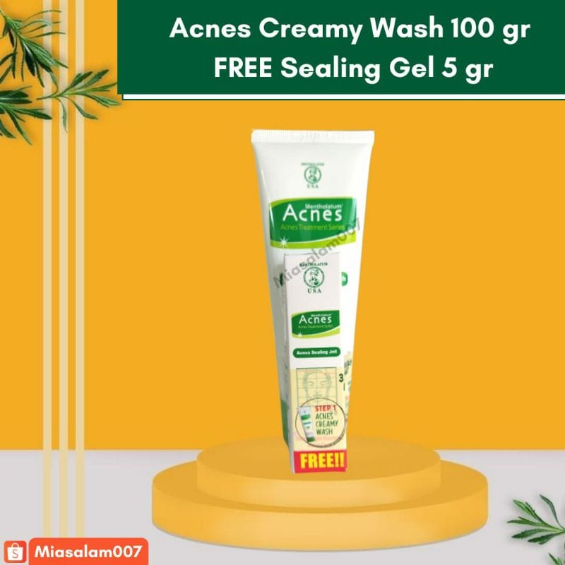 ACNES CREAMY WASH 100 gr FREE SEALING GEL 5 gr