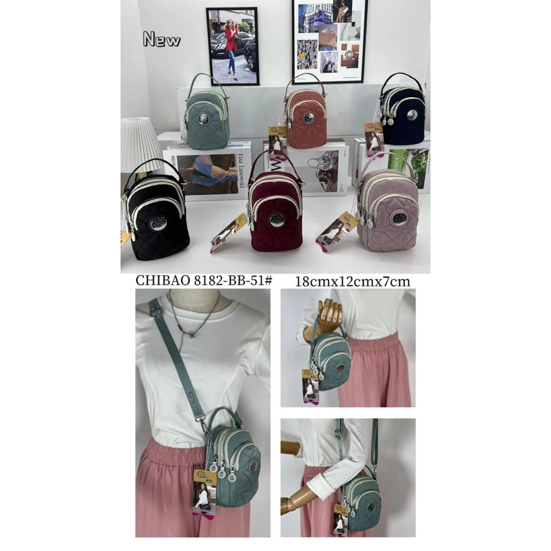 TAS WANITA IMPORT CHIBAO 8182-BB 2in1 JINJING DAN SELEMPANG. TAS WANITA TAS SELEMPANG WANITA IMPORT TERBARU BEST SELLER BISA BAYAR DITEMPAT.!!!