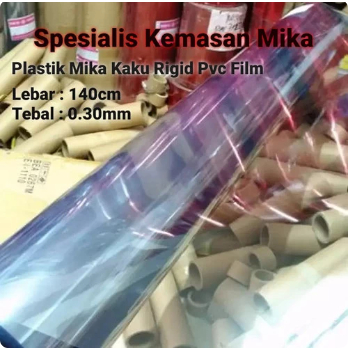 

Plastik Mika Kaku Rigid PVC Film Clear Tebal 0.30mm X Lebar 140cm X 100cm