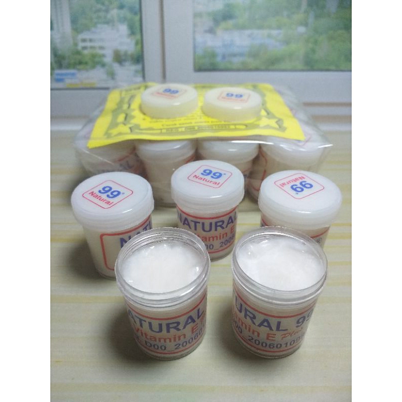 CREAM NATURAL 99 VITAMIN E KUSUS MALAM // LUSINAN 12PCS