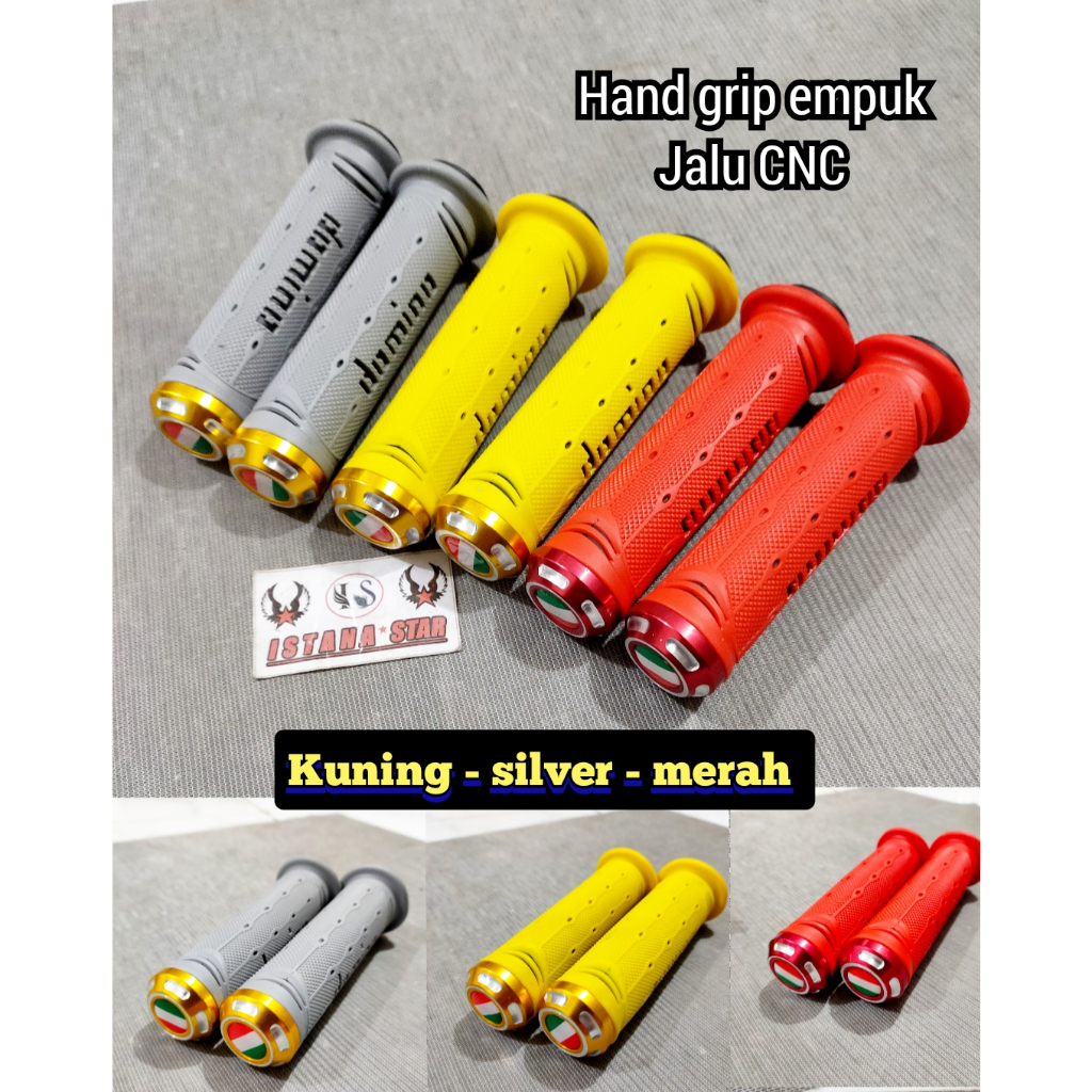 Handgrip Hand Grip Motor Variasi Plus Jalu Italy Variasi Cnc UNIVERSAL Beat Vario 125 Mio Bebek Jupiter Z Vixion Klx Universal Untuk Semua Jenis Motor