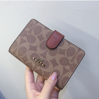 [Instant/Same Day] 53562  11484  6390 33034  53436 COACH Women's folding wallet, card package Co-money pocket   qianbao