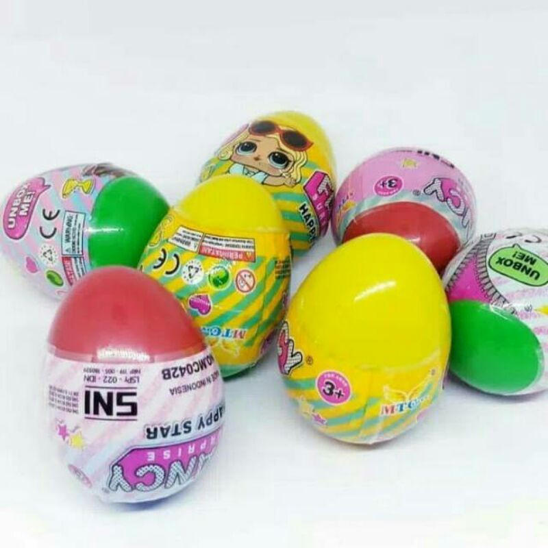 MAINAN ANAK SURPRISE EGG BERHADIAH 20 PCS / MAINAN TELUR FANCY / TELUR FANCY BEHADIAH