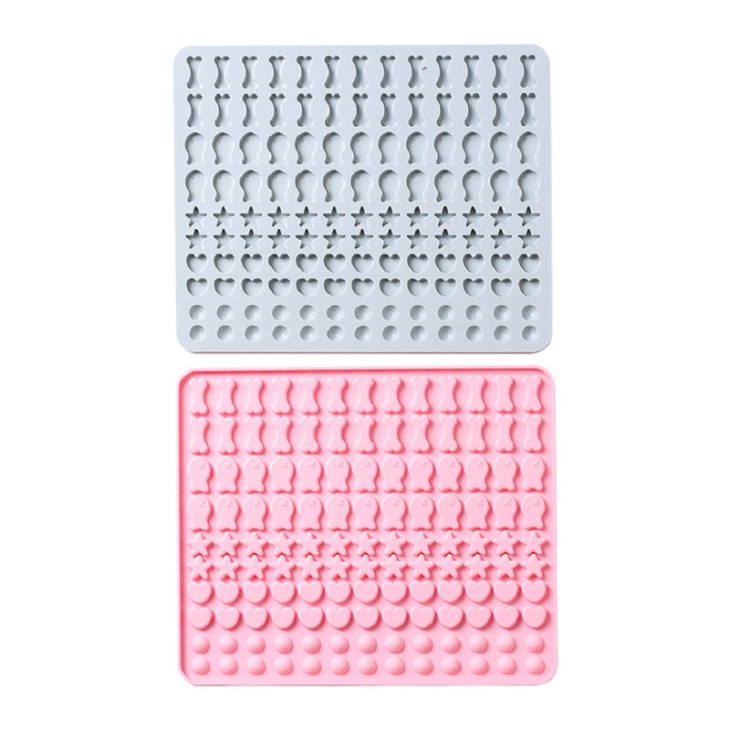 130grid Kue Cetakan Buah Lembut Permen Mold Silikon Pink Jelly Chocolate DIY Mold