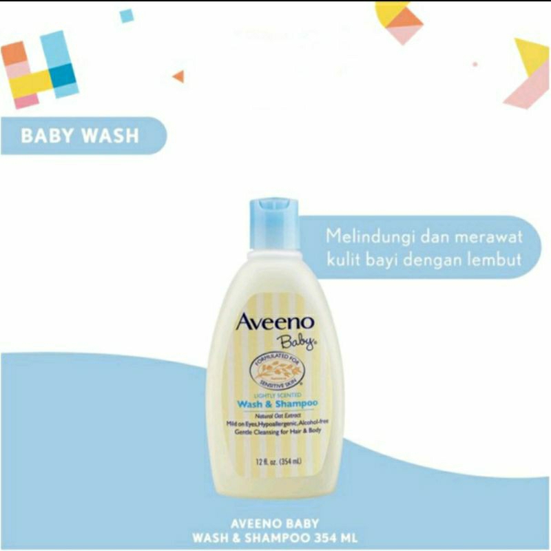 AVEENO Baby  Wash &amp; Shampoo 354ml | Sabun Bayi Kulit Sensitive