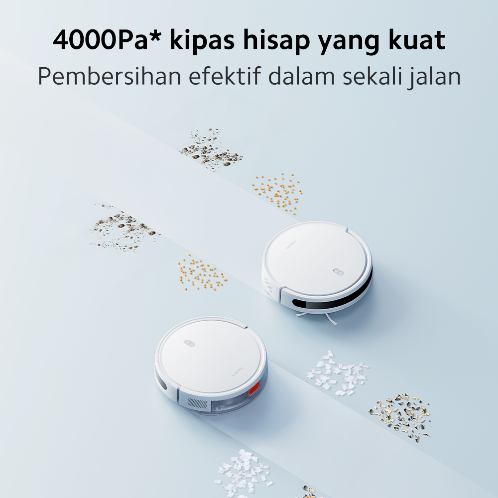 Official Xiaomi Robot Vacuum E10 Navigasi Presisi Daya Hisap 4000Pa Fitur Sapu dan Pel