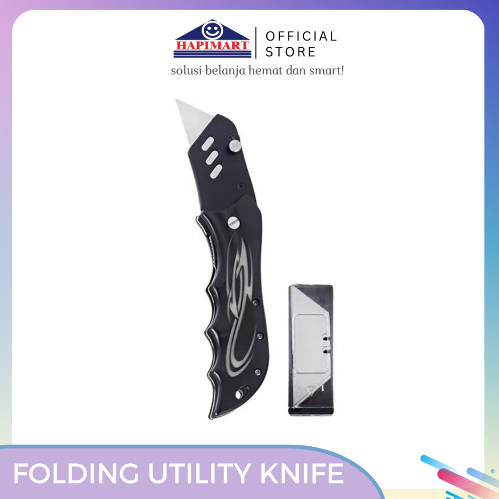 

Finder 191800 Pisau Utilitas/Utility Knife/Cutter Lipat Hitam 60x19mm